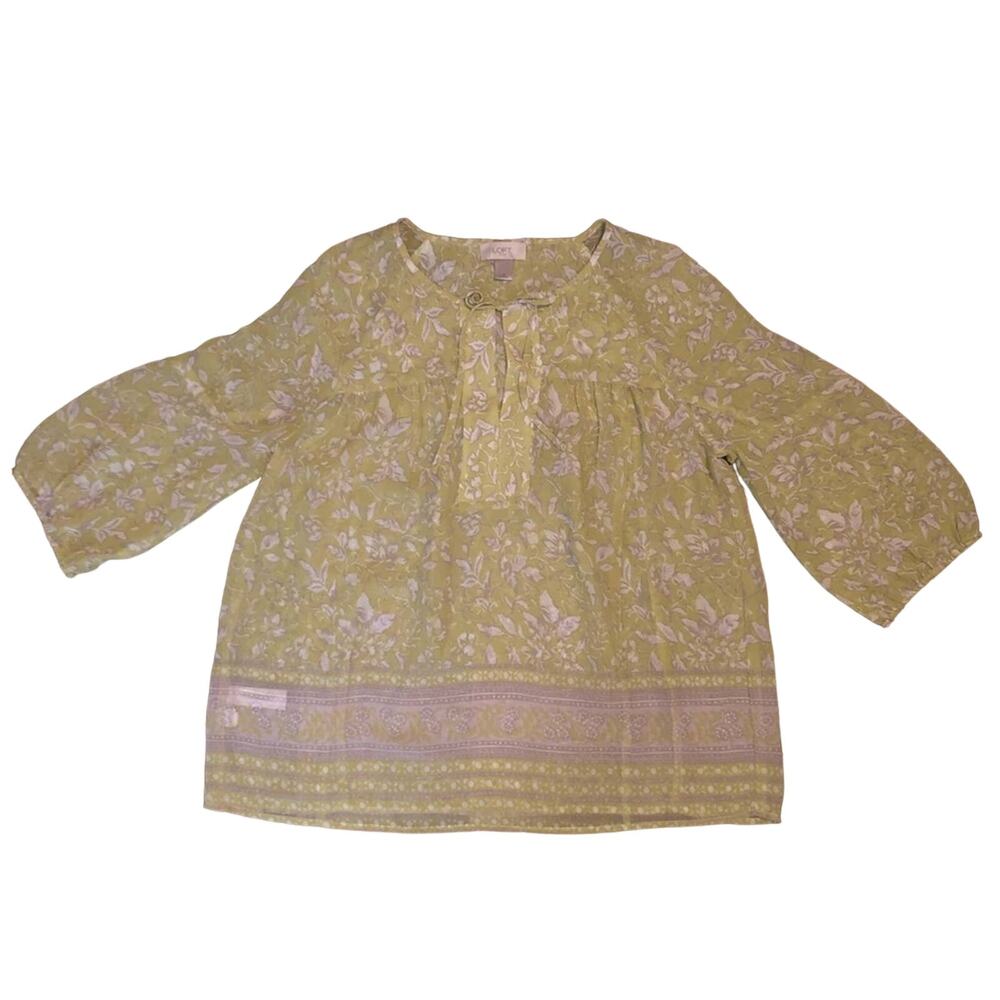 Loft Sheer Floral Blouse